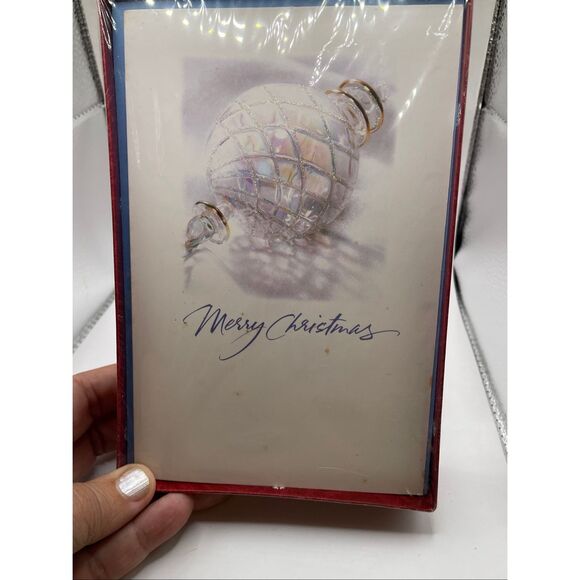 Vintage Christmas Cards 2 Sets Bells Ornaments 34 Cards & Envelopes - Picture 5 of 8